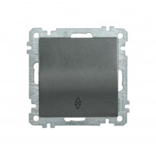 EVB12-K95-10 IEK Выключатель 1-клавишный проходной ВС10-1-2-Б 10А BOLERO антрацит IEK