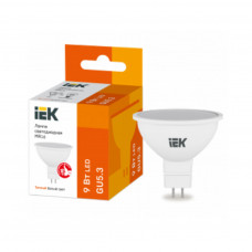 LLE-MR16-9-230-30-GU5 IEK Лампа светодиодная MR16 софит 9Вт 230В 3000К GU5.3 IEK