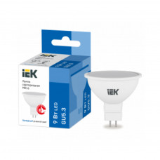 LLE-MR16-9-230-65-GU5 IEK Лампа светодиодная MR16 софит 9Вт 230В 6500К GU5.3 IEK