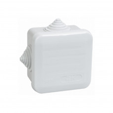 UKOZ11-070-070-040-K41-44 IEK Коробка распаячная КМ41236 для о/п 70х70х40мм IP44 (RAL 7035, 4 гермоввода, защелкивающаяся крышка) IEK