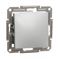 Выключатель 1 клавишный SE EPH0400161 Asfora проходной механизм алюминий Выключатель 1 клавишный SE EPH0400161 Asfora проходной механизм алюминий