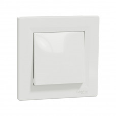 Выключатель одноклавишный SE EPH0500121 Asfora перекрестный в сборе белый Выключатель одноклавишный SE EPH0500121 Asfora перекрестный в сборе белый