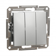 Выключатель трехклавишный SE EPH2100161 Asfora 10AX мех.винтовой алюминий Выключатель трехклавишный SE EPH2100161 Asfora 10AX мех.винтовой алюминий