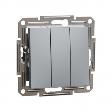 Выключатель трехклавишный SE EPH2100162 Asfora 10AX мех.винтовой сталь Выключатель трехклавишный SE EPH2100162 Asfora 10AX мех.винтовой сталь