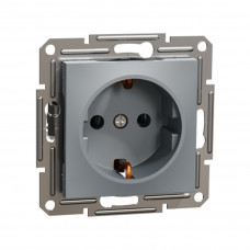 Розетка SE EPH2900162 Asfora с заземлением 16А механизм винтовой сталь Розетка SE EPH2900162 Asfora с заземлением 16А механизм винтовой сталь
