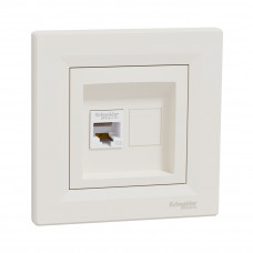 Розетка компьютерная SE EPH4300123 Asfora RJ45 кат. 5e в сборе кремовый Розетка компьютерная SE EPH4300123 Asfora RJ45 кат. 5e в сборе кремовый