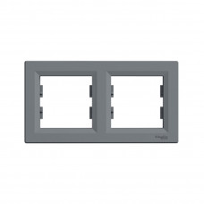 Рамка горизонтальная SE EPH5800262 Asfora 2 постовая сталь