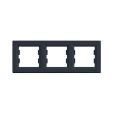 Рамка горизонтальная SE EPH5800371 Asfora 3 постовая антрацит