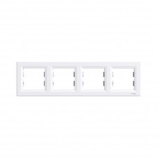Рамка горизонтальная SE EPH5800421 Asfora 4 постовая белый