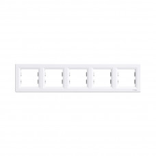 Рамка горизонтальная SE EPH5800521 Asfora 5 постовая белый
