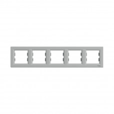 Рамка горизонтальная SE EPH5800561 Asfora 5 постовая алюминий