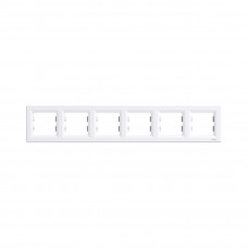 Рамка горизонтальная SE EPH5800621 Asfora 6 постовая белый