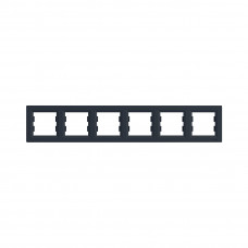 Рамка горизонтальная SE EPH5800671 Asfora 6 постовая антрацит