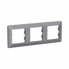 Рамка горизонтальная SE EPH5805362 Asfora EM 3 постовая сталь Рамка горизонтальная SE EPH5805362 Asfora EM 3 постовая сталь