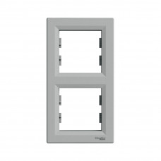 Рамка вертикальная SE EPH5810261 Asfora 2 постовая алюминий