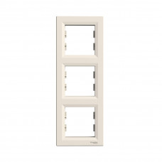 Рамка вертикальная SE EPH5810323 Asfora 3 постовая кремовый
