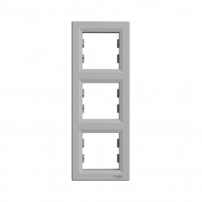 Рамка вертикальная SE EPH5810361 Asfora 3 постовая алюминий