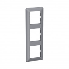 Рамка вертикальная SE EPH5815362 Asfora EM 3 постовая сталь