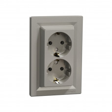 Розетка двойная SE EPH9900169 Asfora с заземлением в сборе винтовой бронза Розетка двойная SE EPH9900169 Asfora с заземлением в сборе винтовой бронза