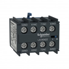 Блок доп. контактов SE LA1KN22 2НО+2НЗ винт.зажим Блок доп. контактов SE LA1KN22 2НО+2НЗ винт.зажим