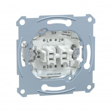 Переключатель мех-м MERTEN MTN3115-0000 D-Life 2 клавишный