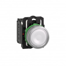 Кнопка SE XB5AW31B5 22мм 24В с подсветкой белая Кнопка SE XB5AW31B5 22мм 24В с подсветкой белая