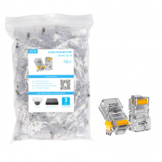 RJ45-3U-6 EVO Коннектор UTP 3U (100 штук в упаковке)