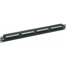 ITK 1U патч-панель кат.5E UTP 24 порта (Dual IDC) слайд лейбл