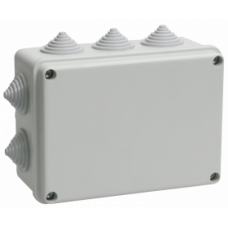 UKO10-150-110-070-K41-55 IEK Коробка распаячная КМ41242 для о/п 150х110х70мм IP55 (RAL 7035, 10 гермовводов) IEK