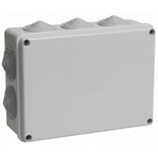 UKO11-190-140-070-K41-55 IEK Коробка распаячная КМ41244 для о/п 190х140х70мм IP55 (RAL 7035, 10 гермовводов) IEK