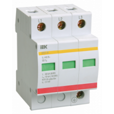 MOP20-3-C IEK Ограничитель импульсных перенапряжений ОПС1-C 3P 20/40кА 400B