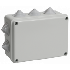 UKO10-150-110-070-K41-44 IEK Коробка распаячная КМ41241 для о/п 150х110х70мм IP44 (RAL 7035, 10 гермовводов) IEK