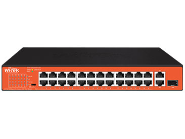 Wi-Tek 24 портовый неуправляемый коммутатор с функцией PoE