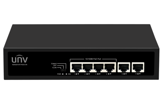 Uniview 6-ти портовый PoE коммутатор