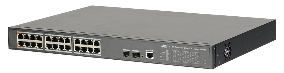 Dahua 24-портовый гигабитный управляемый коммутатор PoE
