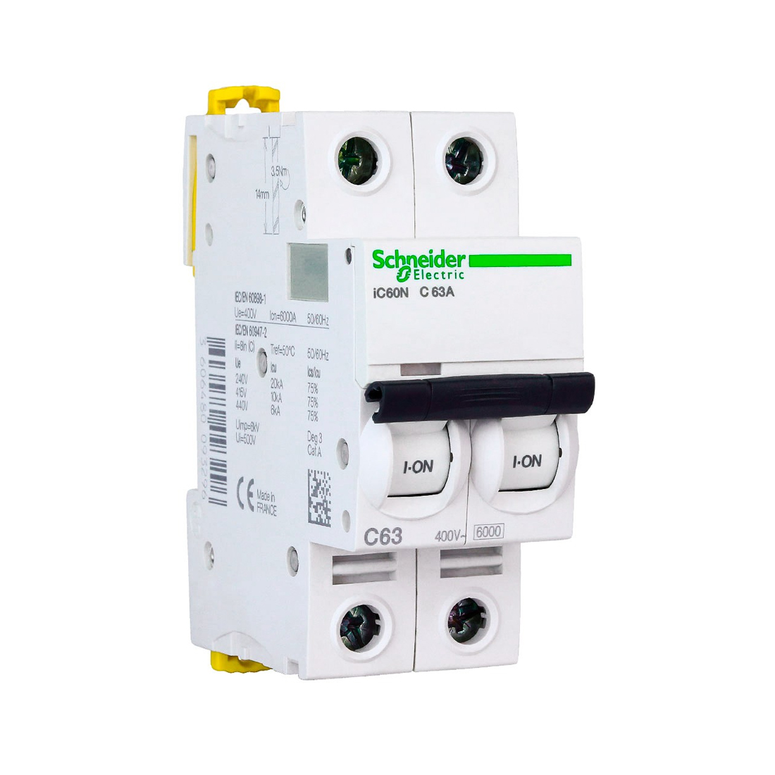 Schneider Electric Автоматический выключатель SE A9F79263 Acti9 iC60N 2P С 63А 6 kA