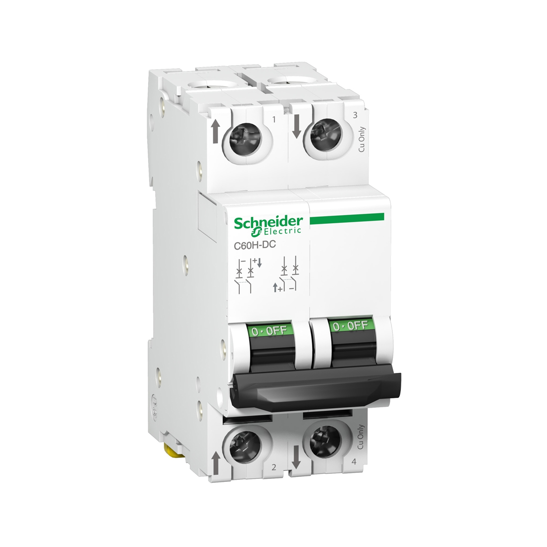 Schneider Electric Автоматический выключатель SE A9N61524 C60H-DC 2П 4A C 500В DC