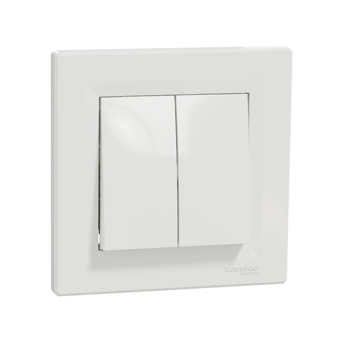 Schneider Electric Выключатель двухклавишный SE EPH0300121 Asfora в сборе белый