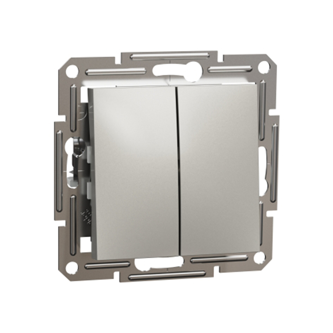 Schneider Electric Выключатель двухклавишный SE EPH0300169 Asfora 10AX мех.быстрозажимной бронза