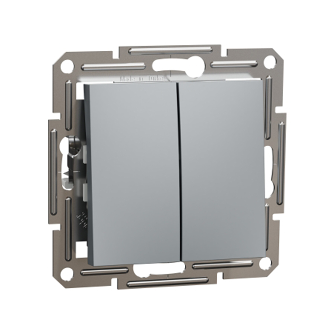 Schneider Electric Выключатель 2х клавишный SE EPH0600162 Asfora проходной механизм сталь