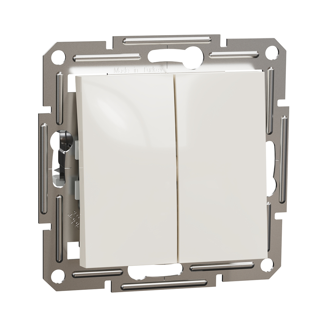 Schneider Electric Переключатель двухклавишный SE EPH0670123 Asfora механизм быстрозажим. клеммы кремовый