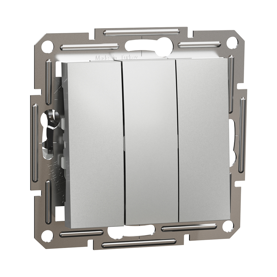 Schneider Electric Выключатель трехклавишный SE EPH2100161 Asfora 10AX мех.винтовой алюминий