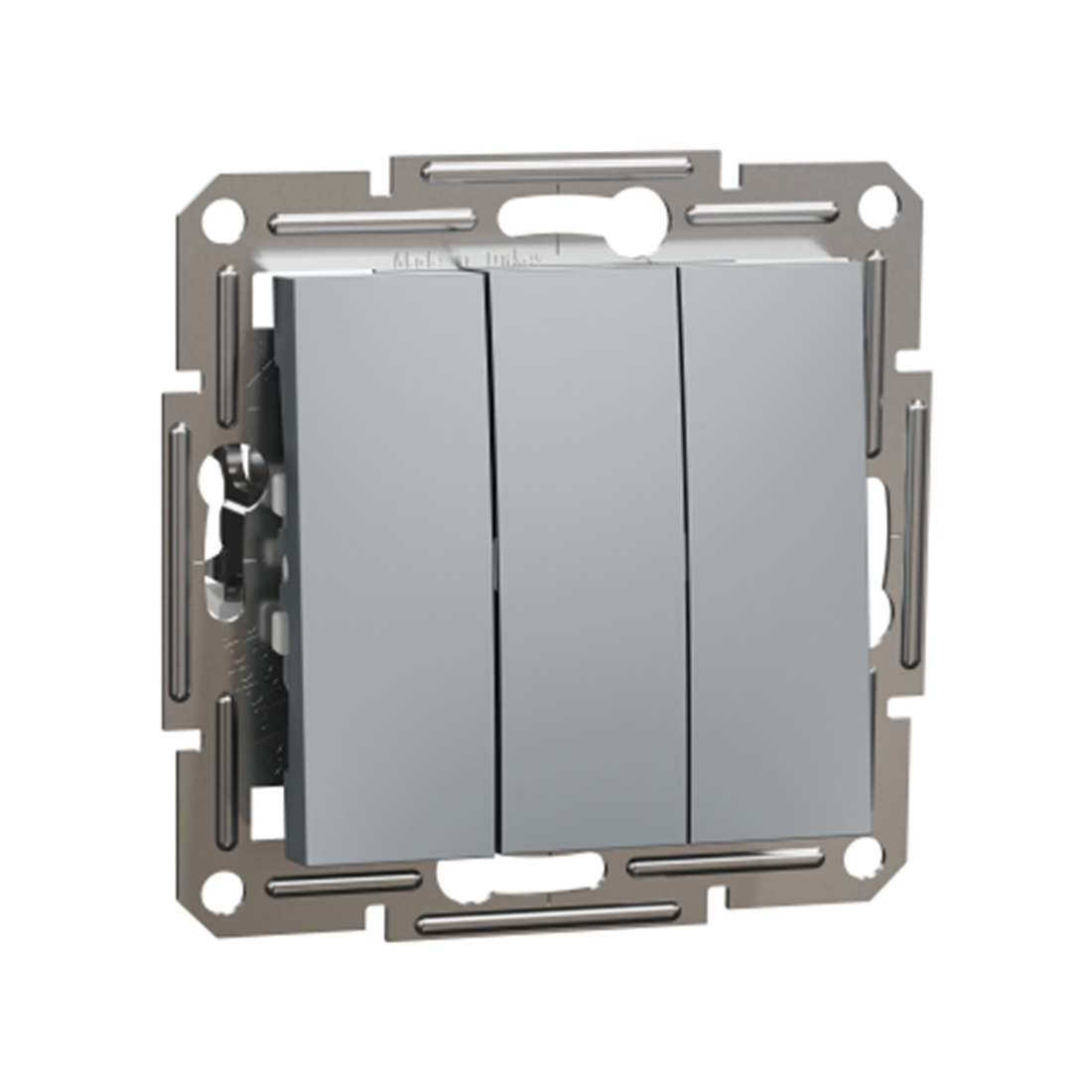 Schneider Electric Выключатель трехклавишный SE EPH2100162 Asfora 10AX мех.винтовой сталь