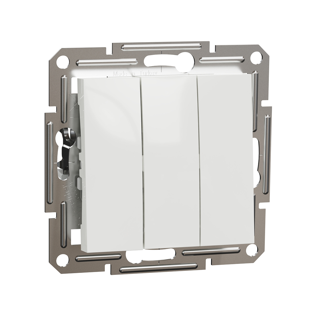 Schneider Electric Выключатель трехклавишный SE EPH2170121 Asfora 10AX механизм винт. клеммы белый