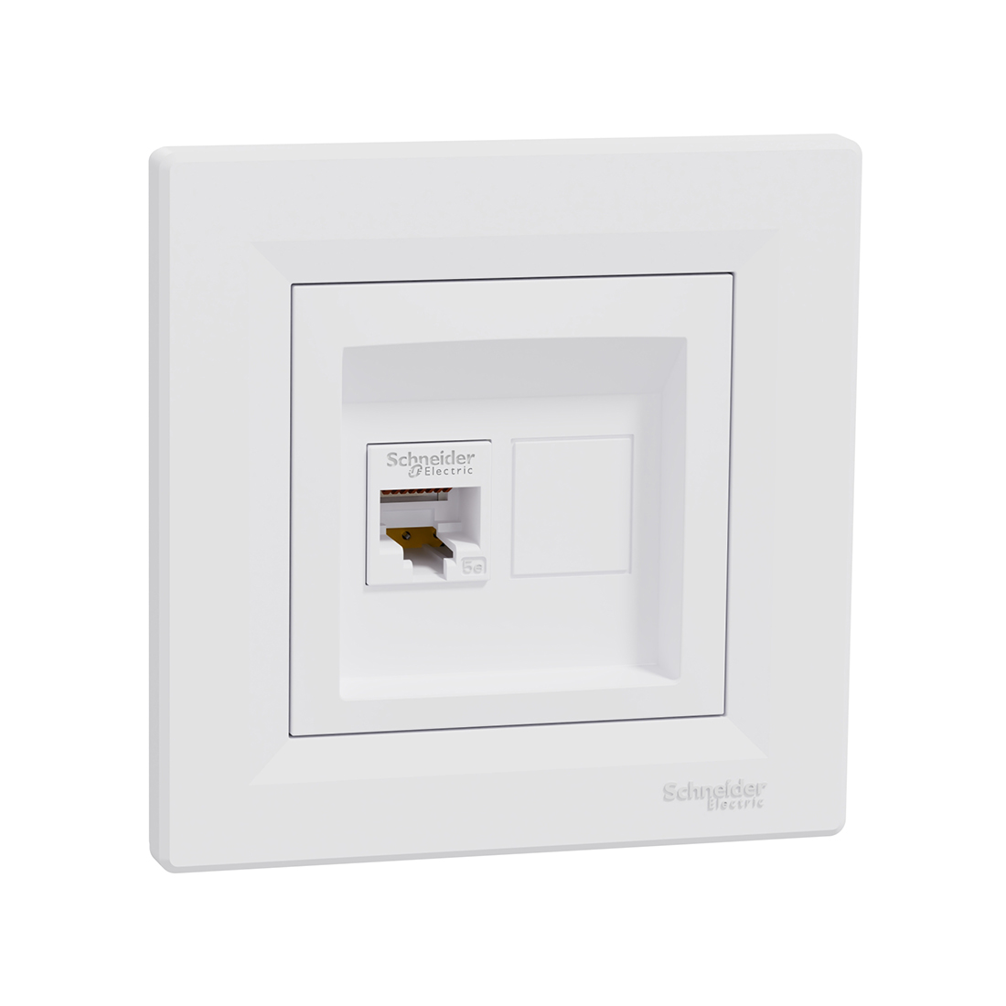 Schneider Electric Розетка компьютерная SE EPH4300121 Asfora RJ45 кат. 5e в сборе белый