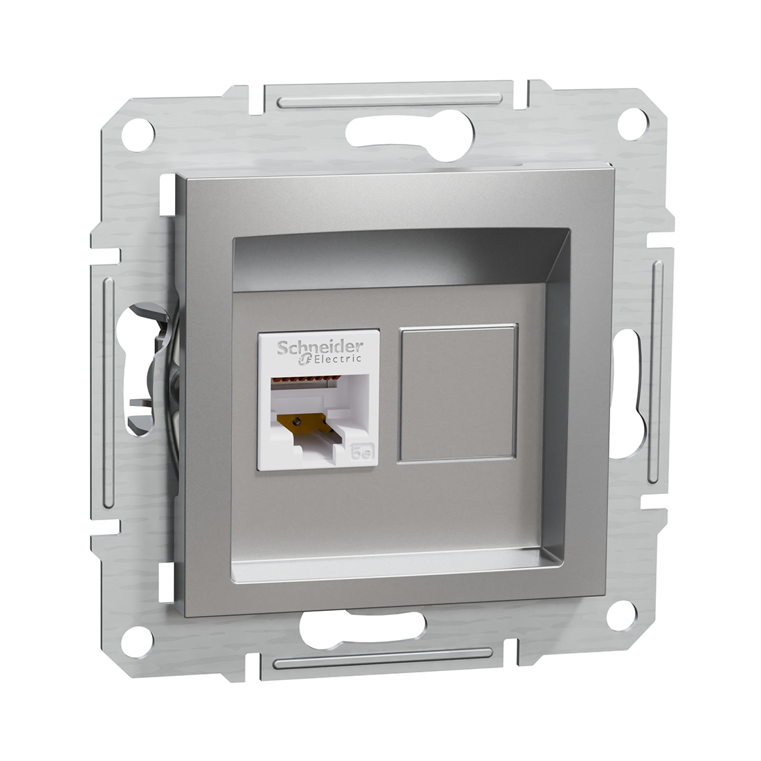 Schneider Electric Розетка компьютерная SE EPH4300161 Asfora RJ45 кат.5e механизм алюминий
