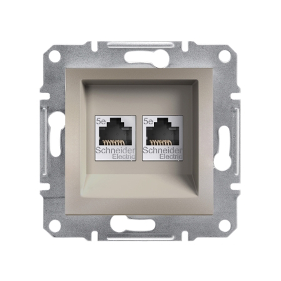 Schneider Electric Розетка компьютерная двойная SE EPH4400169 Asfora RJ45 кат.5e механизм бронза