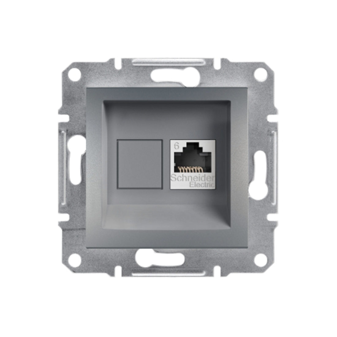Schneider Electric Розетка компьютерная SE EPH4700162 Asfora RJ45 кат.6e механизм сталь