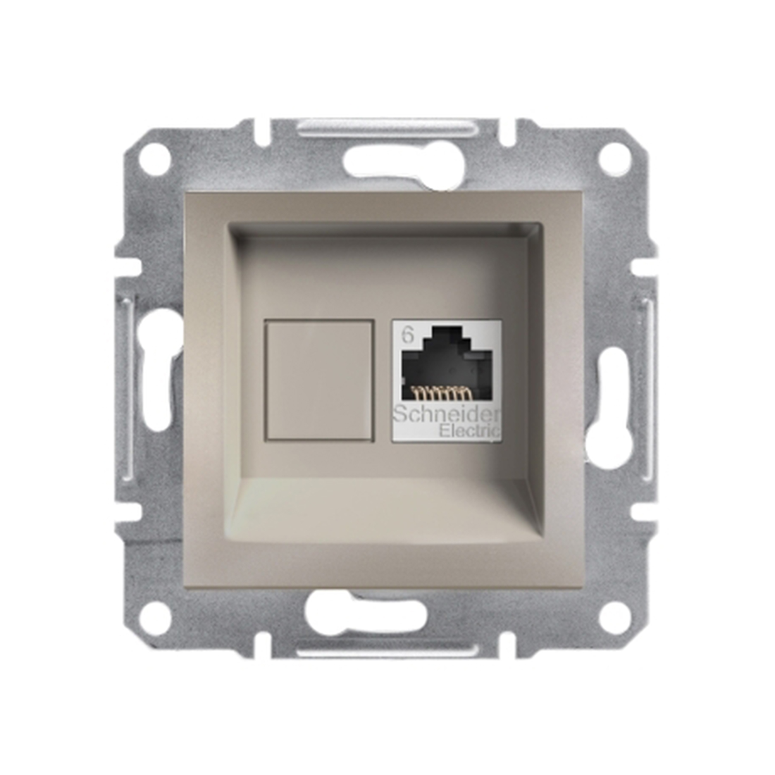 Schneider Electric Розетка компьютерная SE EPH4700169 Asfora RJ45 кат.6e механизм бронза