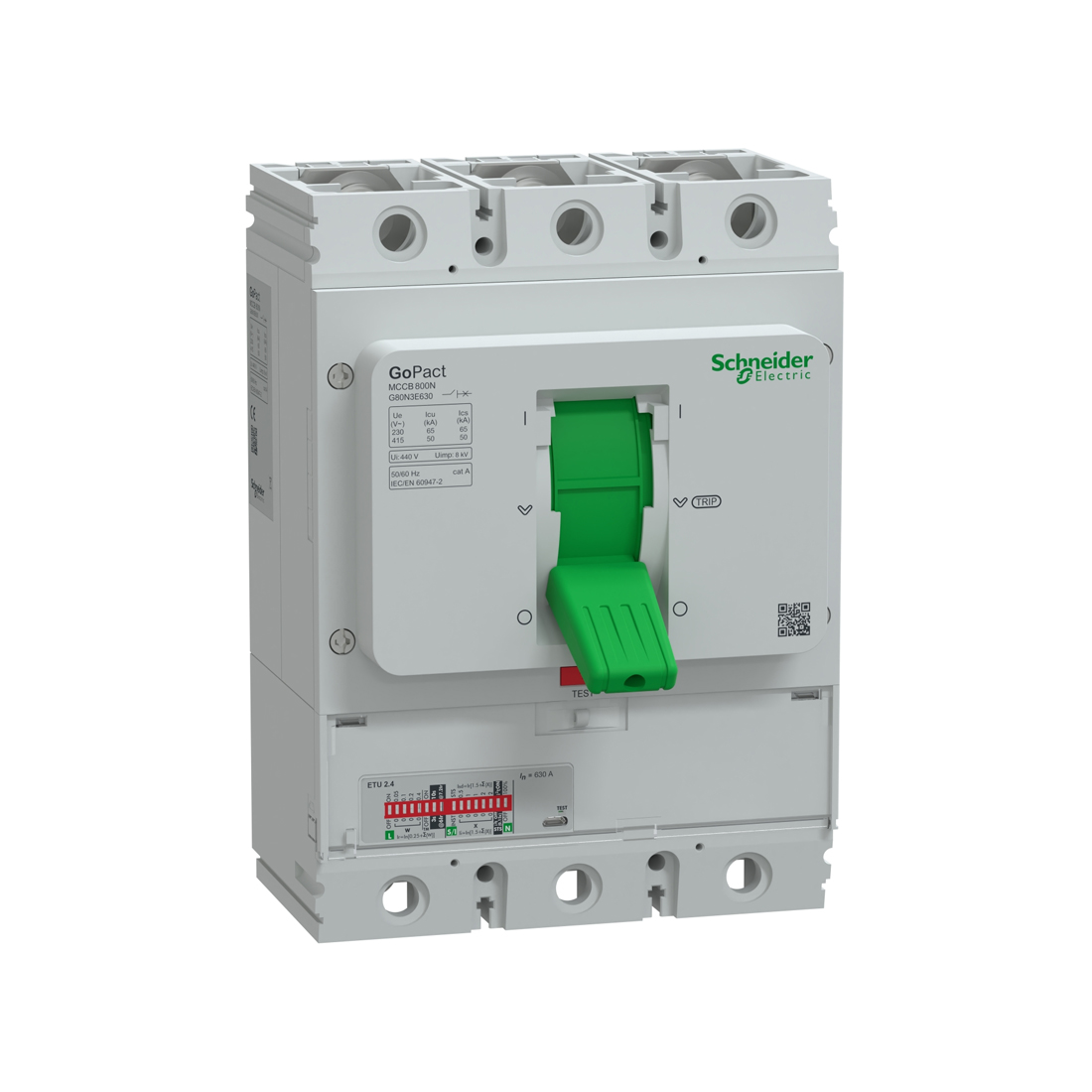 Schneider Electric Автоматический выключатель SE G80N3E630 G800N 50kA 3П3Т 630A элек.
